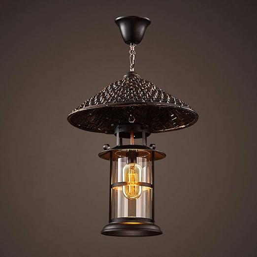 Feinny Loft Industrial Retro Colgante Chandelier Casa De Caja Campaña