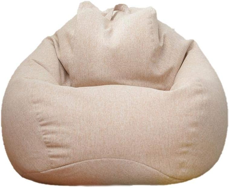 Knowled 90x110cm Beanbag Large Bean Bag Chairs Sofa Cover,Solid Color Simple Design Seat Recliner Outdoor And Indoor Lazy Lounger For Adults And Kids With No Filling