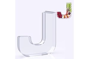 RUFHVTY 11" Acrylic Letter Charcuterie Box, Reusable Fillable Alphabet Number Shaped Form Tray for Birthday Anniversaries, Party Decorative Serving Plates Display Candy Cake (J)