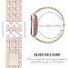 Oitom Bling Bands Compatiable with Versa/Versa Lite Woman Ladies Diamond Dressing Jewelry Replacement Strap Wristband Links Accessory Bracelet(Rose Gold)
