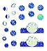 HearthSong® Connectagons Celestial Creative Building Set, Wood - Blue Glow-in-the-Dark - Set of 157 pieces
