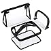 ANRUI Clear Travel Toiletry Bag PVC Waterproof Cosmetic Makeup Bags Organizer With Handle See Through Plastic Clear Case (Black)