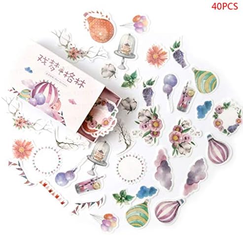 40pcs/Box Vintage Flowers Stationery Stickers Sealing Label Travel Sticker Scrapbooking Diary Planner Albums Decorations DIY