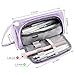 Pencil Case, Yloves Big Capacity Pen Pencil Bag Pouch Box Organizer Holder with 2 PCS Index Tabs for School Office (Purple)
