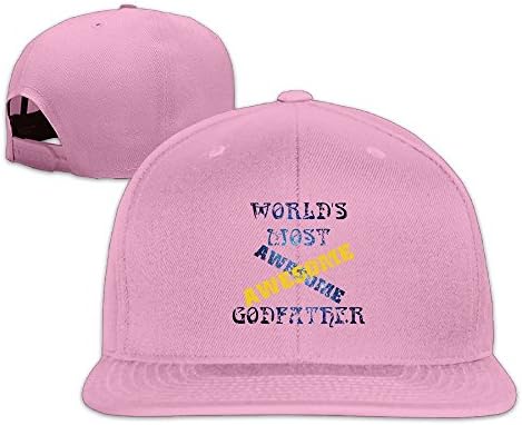 F5sw Caps World's Most Awesome Godfather Mens Premium Flat Baseball Cap Adjustable Dad Hat