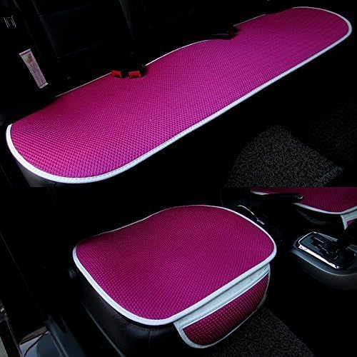 Car Interior Accessories Chair Pad Mat Car Seat Cover (universal full set-Rose Pink) by Top Star Store