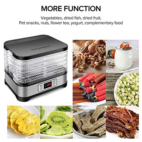 Food Dehydrator Machine - Jerky Dehydrators with 8 Trays, Digital Timer and Temperature Control,(BPA Free, 400Watt)