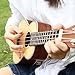 Ukulele 23 Inch Concert Ukulele with Bag Spruce Top Panel, Rosewood Fretboard 4 Strings Instrument with Nylon Strings Silver Geared Tuners