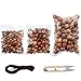 YUEAON 300pcs 10mm/12mm/17mm Natural Painted Wood Beads Round Loose Wooden Bead Bulk Lots Ball for Jewelry Making Bracelet Necklace DIY Craft Hair Dreadlock Macrame Accessories Supplies Assorted