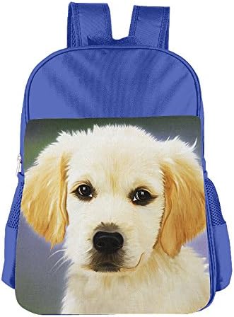JING ZHONDA Golden Retriever Puppy Dog Girls &amp; Boys Printing School Backpack For Girls Boys Cute Bookbag Outdoor Daypack RoyalBlue
