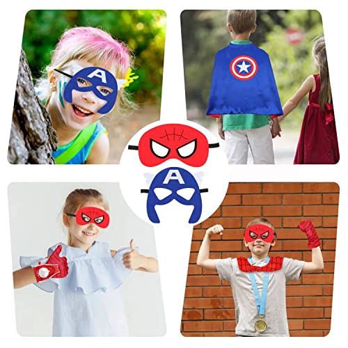Children\'s superhero cape, mask + launcher, superhero mask and cape, suitable for role-playing, birthday gifts for boys, superhero party