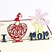 Paper Spiritz Mother's Day Pop Up Greeting Cards Mothers Birthday 3D Greeting Cards Handmade Gift Card with Envelopes