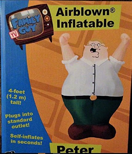 Gemmy Airblown Inflatable Peter from Family Guy - Indoor Party Decoration, 4-foot Tall