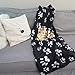 Evelots Fleece Pet Blanket, Black/White, 60x40
