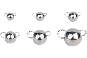 MUUNN 10Pcs Tungsten Cheburashka Weights Fishing Sinkers, 1~30g Tungsten Cannonball Jig Head Fishing Weights Tungsten Cheb Rig Weights, Plain