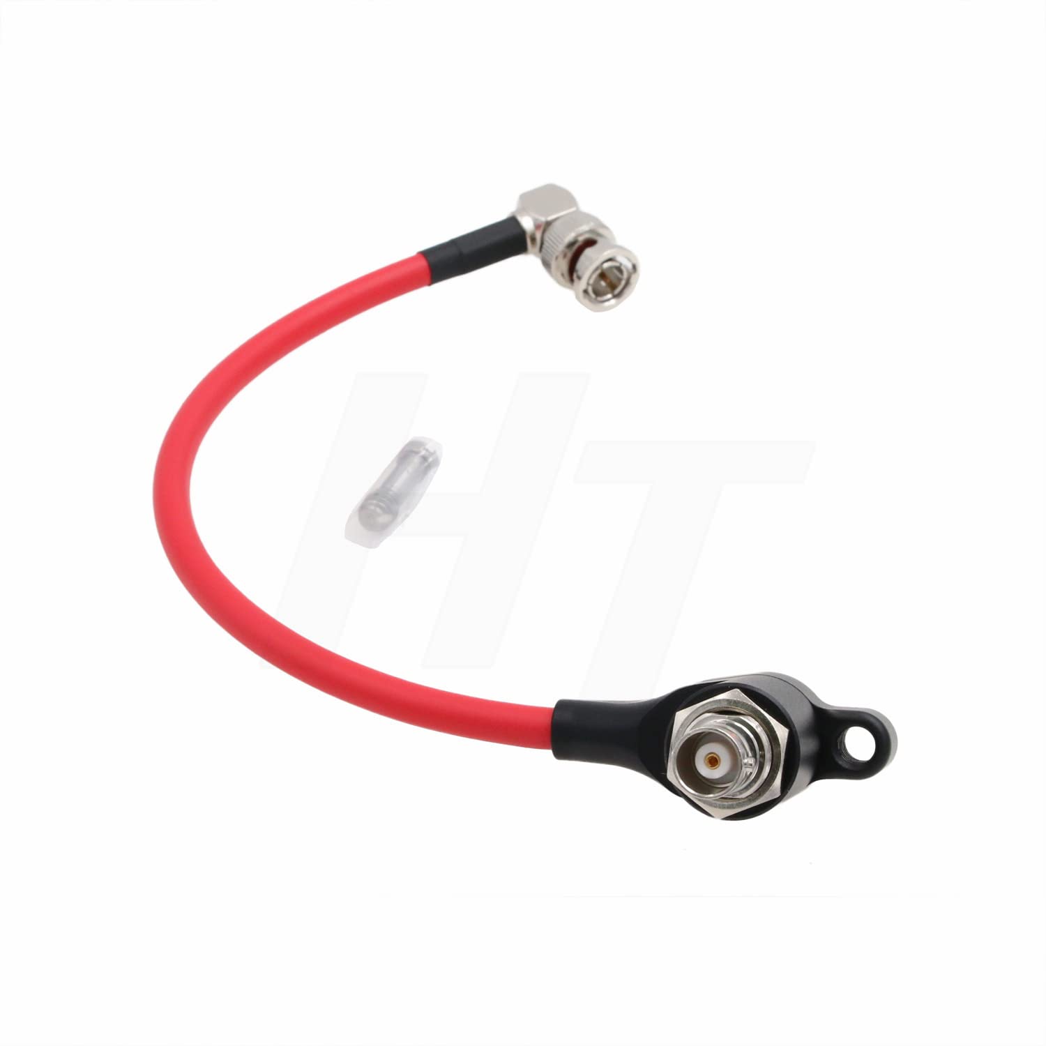 Hangton 12G 3G HD SDI Protector Overvoltage Protection 90-degree angle BNC cable for RED Komodo Alexa Blackmagic Camera Atomos Monitor (red angled)