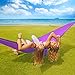 Sportneer Portable Double Hammock Parachute Nylon Fabric Wide Hammock with Tree Straps, Carabiners & Ropes for Backpacking, Camping, Travel,Yard, Purple