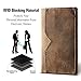Slim RFID Wallets for Men Leather - Front Pocket Card Holder Sleeve - RFID Blocking,Dark Brown[csc6-dbch-rfid],OneSize