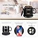 BeEcone Store 2 in 1 Wireless Heating Mug Warmer & Charger,Support All Devices Enables Qi Standard Intelligent Constant Temperature (about 122℉/50℃) for Home & Office (Black)