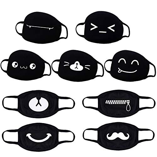 Aniwon Mouth Mask, 9PCS Cute Anti Dust Cotton Face Mask Unisex Kpop Mask for Men Women