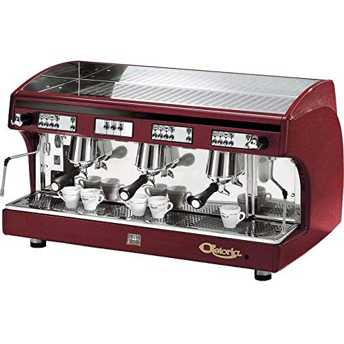 Click Here to See More Images Astoria Perla Semi Automatic 3 Group Espresso Machine AEP Burgandy 220V, 5350W