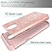 LeYi Samsung Galaxy J3 Orbit case,Galaxy J3 (2018 Release)/Express Prime 3/J3 Star/J3 Achieve/Amp Prime 3 case with Tempered Glass Screen Protector for Women Girls, Glitter Phone case for J3 3rd gen