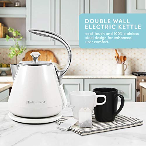 Elite Gourmet EKT1203W Double Wall Insulated Cool Touch Electric Water