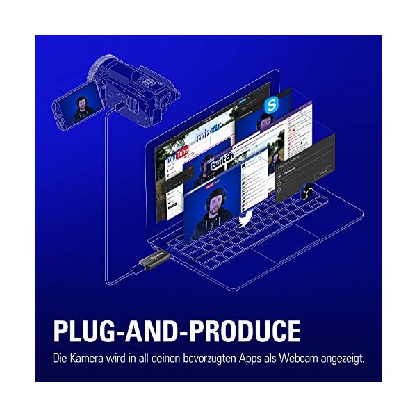 Elgato Cam Link 4K – externe Capture Card für DSLR-Camcorder, als Webcam, Meetings, Streams, Aufnahmen in 1080p60 oder 4K30-4K60, einfache Verbindung mit OBS,Zoom,Discord, HDMI zu USB 3.0, PC,Mac,iPad – Bild 6
