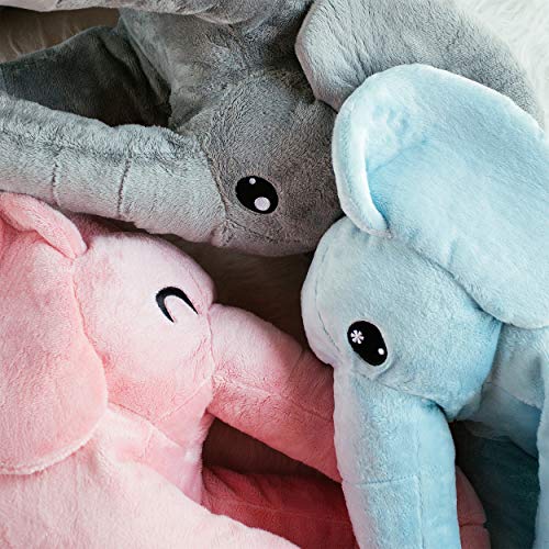 corimori® - Elefant Nio, großes XXL Kuscheltier 55 cm für Kleinkinder, bauschig und weich, kuschel-softe Qualität, blau – Bild 6