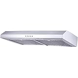 Range Hood 30 inch,Kitchenexus Stainless Steel 300CFM Ducted/ductless Under Cabinet Kitchen Vent Hood with LED Lighting…