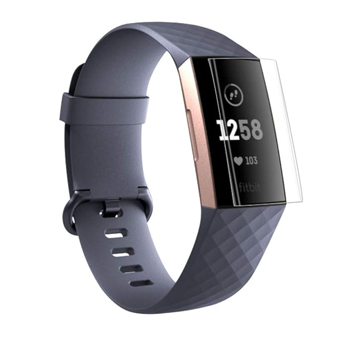 [2 Pack] Fitbit Charge 3 Panzerglas Schutzfolie, HD Ultradünn 9H Härte Schutzfilm TPU Volldeckung Displayschutzfolie [Anti-Kr