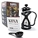 KONA French Press Small Single Serve Coffee and Tea Maker, Black (12 oz, 1 cup) 350ml