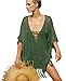 SWOMOG Women's Fashion Swimwear Crochet Tunic Beach Dress Bikini Cover up Net