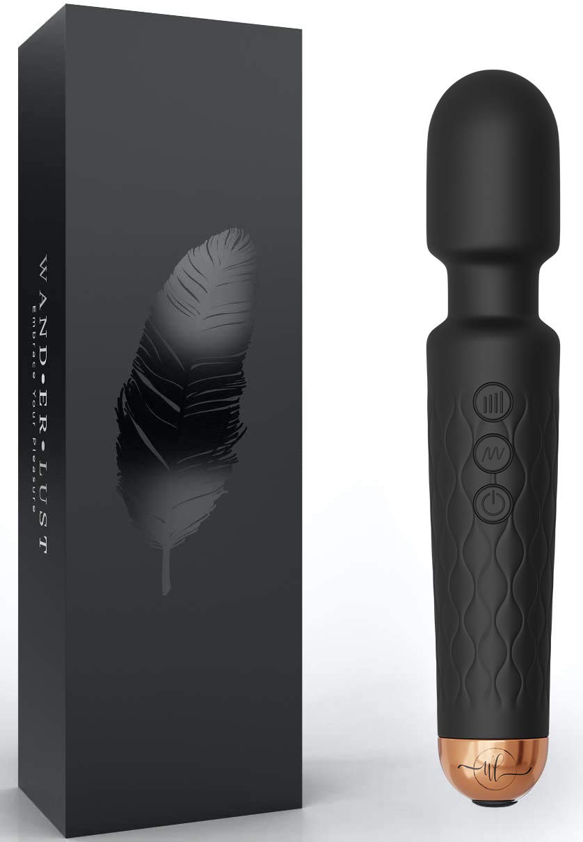 Wand Massager by Luxe, Waterproof Wireless Rechargeable Electric Handheld Pink (RG)