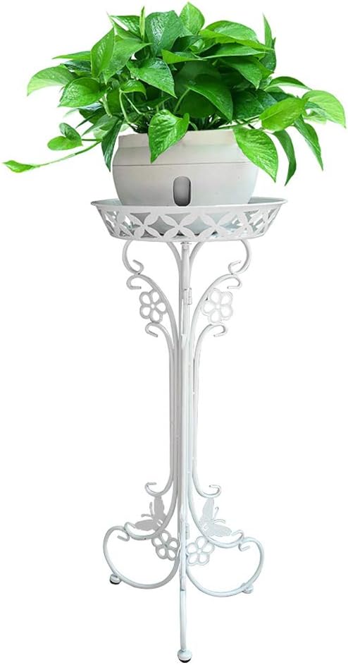 Iron Art Flowerpot Stands,1 Pots Planter Holder,Elegant Design Floor Shelf,Indoor Outdoor Garden Patio Plant Bonsai Decorative Display Flower Rack