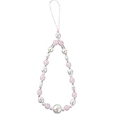 Staqlo Beaded Phone Charm Lanyard Strap Girly Style Fixed Beads Pearl Lanyards
