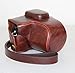 MegaGear MG638 Olympus OM-D E-M10 Mark II, E-M10 (14-42mm) Ever Ready Leather Camera Case and Strap - Dark Brown