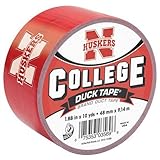 Duck Brand 240869 University of Nebraska College Logo Duct Tape, 1.88-Inch by 10 Yards, Single Roll