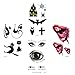 New Yisheng 10pcs Holiday party Masquerade Prank Horror Realistic Fake Bloody Wound Stitch Scar Scab Waterproof Temporary Tattoo Sticker Makeup Props