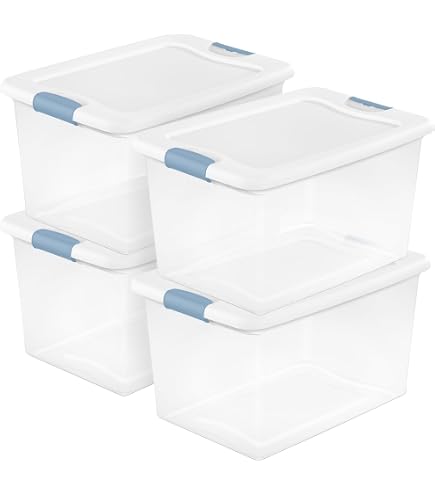 Amazon.com - Extra Large Storage Tote with Lid 26.9