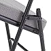 National Public Seating 3200 Series Steel Frame Upholstered Premium Fabric Seat and Back Folding Chair with Double Brace, 300 lbs Capacity, Charcoal Gray/Black (Carton of 2)