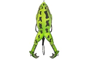 LUNKERHUNT - Frog Bait for Bass Fishing | Soft Hollow Body Weedless Frog for Bass Fishing and Trout | Weedless Realistic Bait Frog Lure, Freshwater with Sharp Hooks Lures and Double Propellers Feet