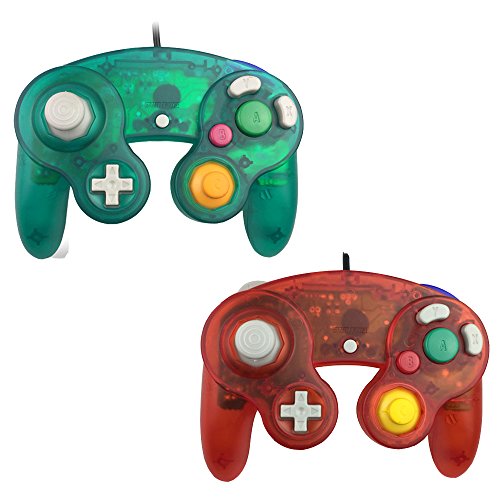 image for Koalud 2 Packs Classic Wired Gamepad Controllers for Wii Game Cube Gam