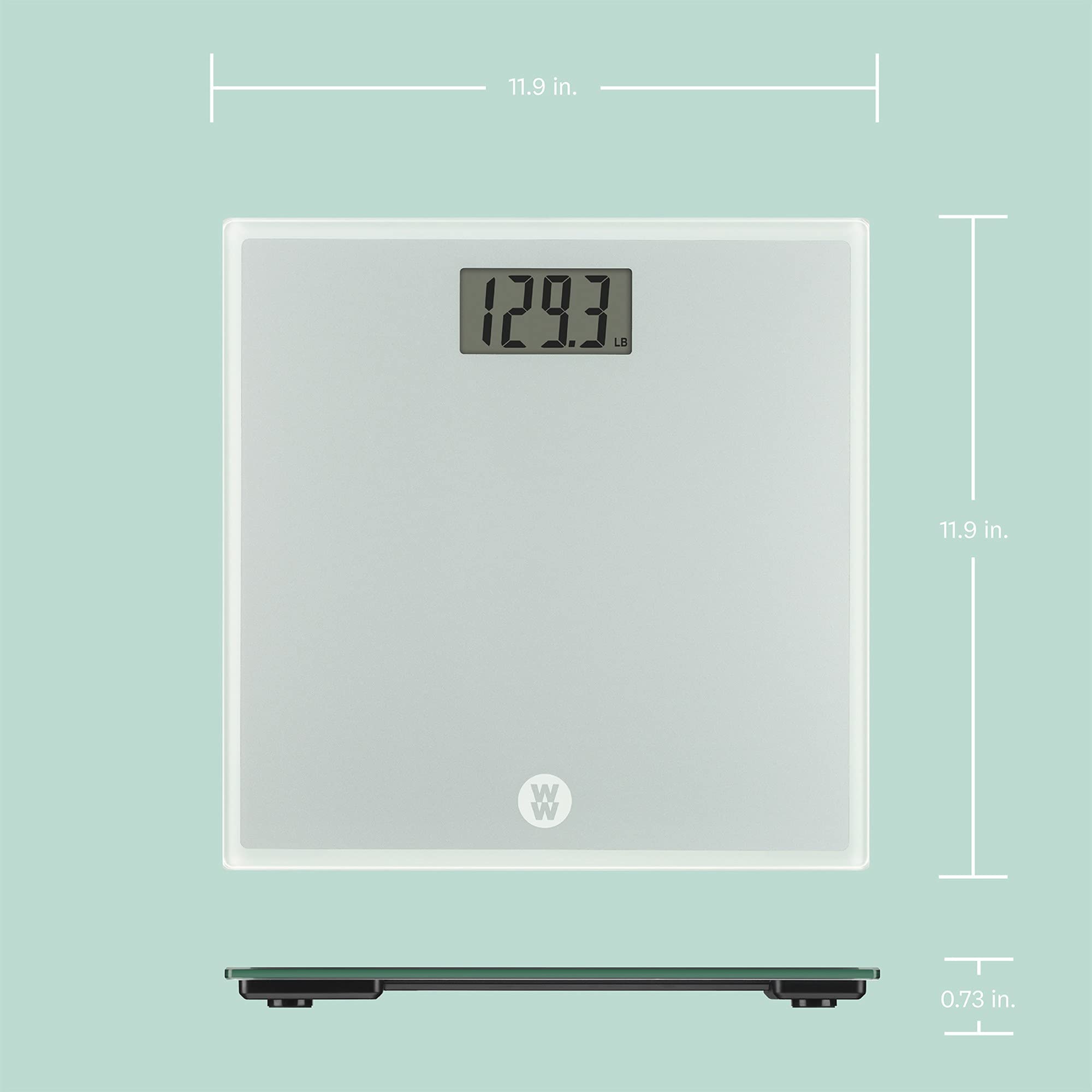 Weight Watchers Scales by Conair Scale for Body Weight, Digital Bathroom Scale in Glass