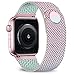 jwacct Compatible for Apple Watch Band 42mm 44mm, Adjustable Stainless Steel Mesh Wristband Sport Loop for iWatch Series 5 4 3 2 1,Iridescent