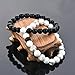 CHOKER Distant Bracelets Couples Black Matte Agate & White Howlite 8mm Beads Bracelet His Hers Relationship Friendship Gift
