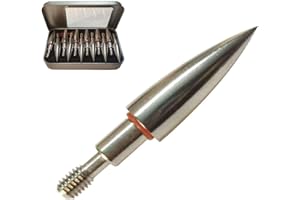 EOOENOON ARCHERY Field Point 100/125/150/200 Grain Field Tips, Hunting Arrow Pointed，Archery-Points，Threaded Arrows Screw in Broadheads (1 Dozen 12 PCS)