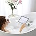 Yontree Bathtub Tray Caddy Stainless Steel Expandable with Bathroom Wine Glass Racks Reading Holder (24-33) x3.3x7.9 Inches