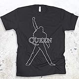 QUEEN Freddie Mercury Outline Legendary Pose Rock Band Mens T-shirt Size S-4XL