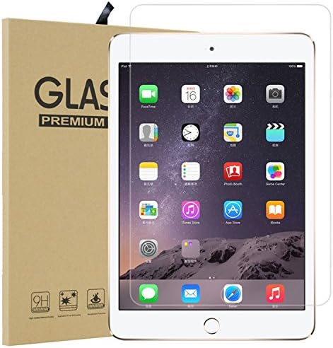 iPad Mini 4 Screen Protector Glass, kingmingsheng Tempered Glass Screen Protector for Apple iPad Mini 4, Ultra Clear Transparency,,2.5D Edge,Anti-Scratches, (1-Pack)2016